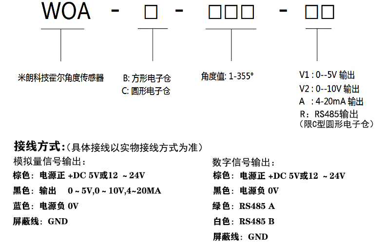 WOA-C霍爾原理非接觸傳感器選型規(guī)則